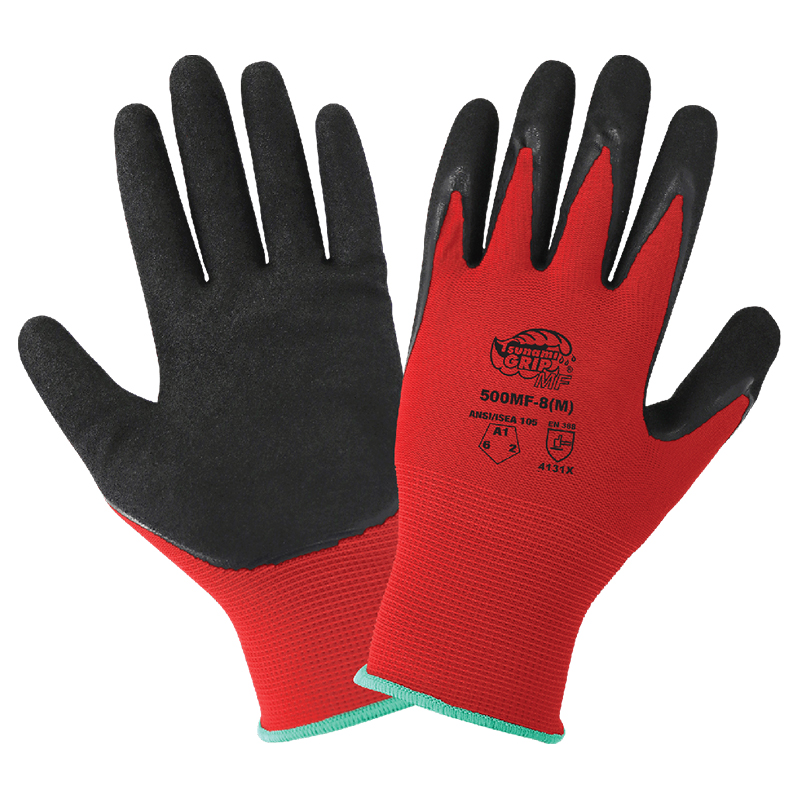 Guante de nylon galga 13, palma de nitrilo PM-500MF