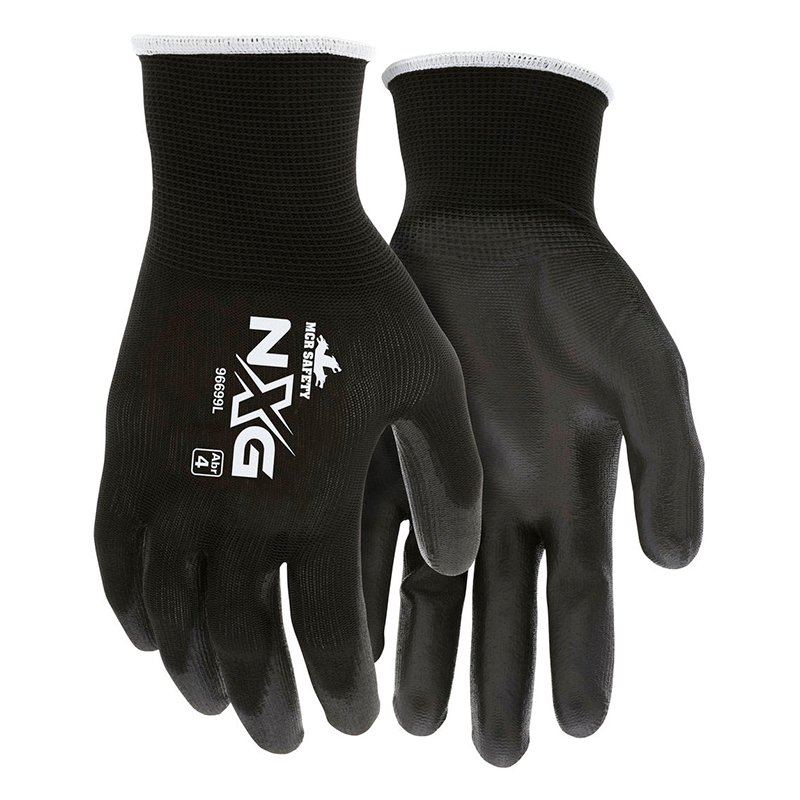 Guante poliéster de calibre 13 recubierto de poliuretano PM-96699